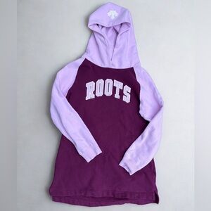 Roots Hoodie Long Sweater Youth Girls size XXL purple gently used